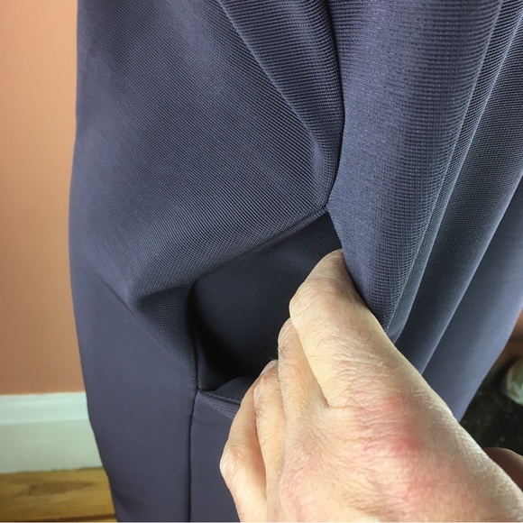 Vintage MaxMara Gray Draped Knit Dress - Small - Picture 10 of 13